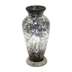 Apollo Mosaic Glass Vase Table Lamp In Black