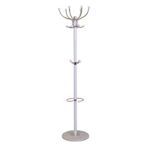 Aquilae Hat and Coat Stand In White With Granite Base
