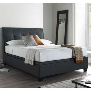 Arcadia Pendle Fabric Ottoman Double Bed In Slate - UK