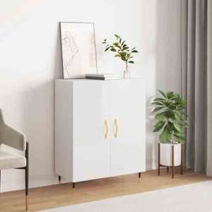 Ardmore High Gloss Storage Cabinet With 2 Doors In White - UK