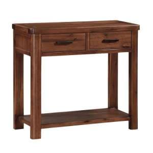 Areli Wooden Large Console Table In Dark Acacia Finish - UK