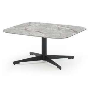 Aria Marble Top Coffee Table In Grey Paper - UK