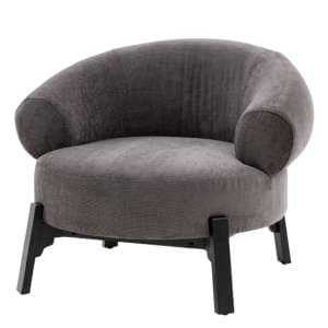 Arica Fabric Armchair In Stone With Dark Pine Wood Legs - UK