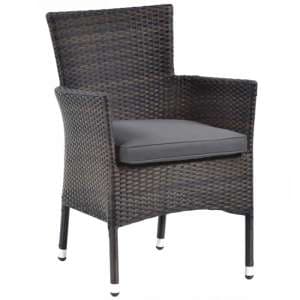 Arlo Outdoor Weave Rattan Tub Chair In Black And Brown - UK
