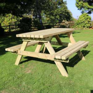 Arnos Deluxe Large Wooden Picnic Dining Set