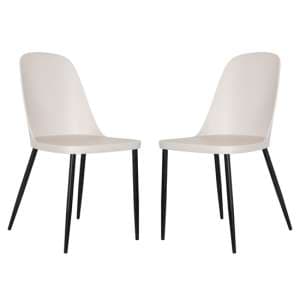 Arta Duo Calico Plastic Seat Dining Chairs In Pair - UK
