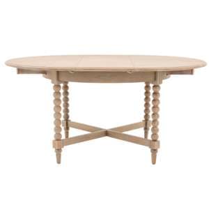 Arta Extending Wooden Dining Table Round In Natural - UK