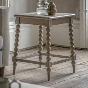 Arta Wooden Side Table Square In Natural - UK