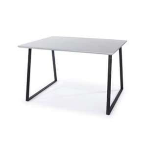 Airdrie Rectangular Dining Table In High Gloss Grey