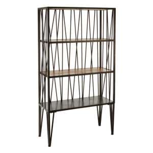 Ashbling 3 Tiers Wooden Shelving Unit In Natural And Black