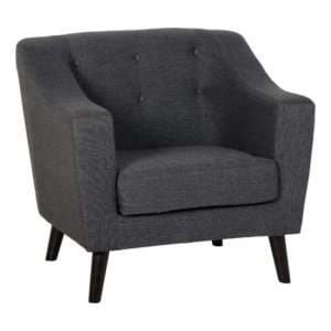 Arabella Fabric 1 Seater Sofa In Dark Grey - UK