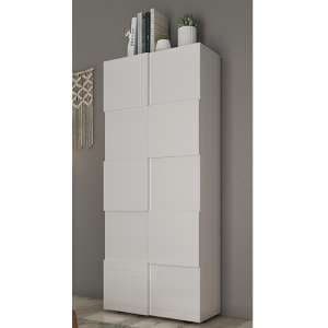 Aleta High Gloss Wardrobe With 2 Doors In White - UK