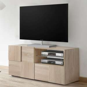 Aleta Small TV Stand In Sonoma Oak With 1 Door 1 Drawer