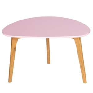 Astra Wooden Coffee Table With Solid Oak Legs In Pink