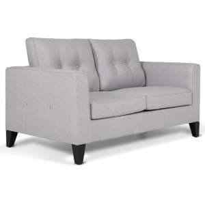 Astride Fabric 2 Seater Sofa In Light Grey