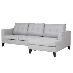 Astride Fabric Right Hand Corner Sofa In Light Grey