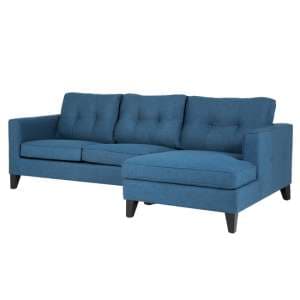 Astride Fabric Right Hand Corner Sofa In Navy Blue