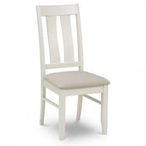 Palesa Wooden Dining Chair In Ivory Lacquered Finish