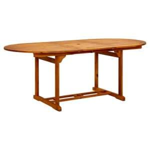 Attic Outdoor Wooden Extending Dining Table In Natural