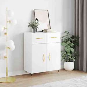 Attica High Gloss Sideboard With 2 Doors In White - UK