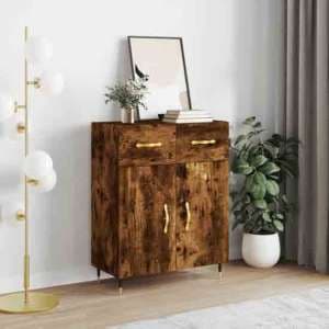 Attica Wooden Sideboard With 2 Doors In Smoked Oak - UK