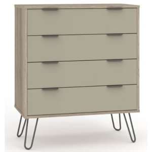Avoch Wooden Chest Of Drawers In Driftwood With 4 Drawers - UK