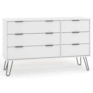 Avoch Wooden Chest Of Drawers In White With 6 Drawers - UK