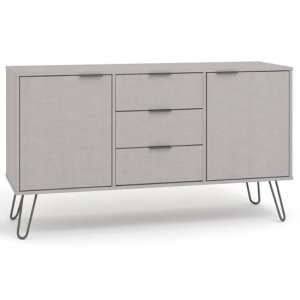 Avoch Wooden Sideboard In Grey With 2 Doors 3 Drawers - UK