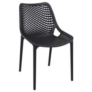Aultas Outdoor Stacking Dining Chair In Black