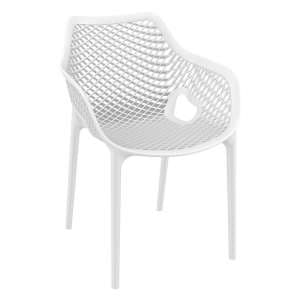 Aultos Outdoor Stacking Armchair In White - UK