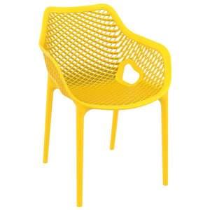 Aultos Outdoor Stacking Armchair In Yellow - UK