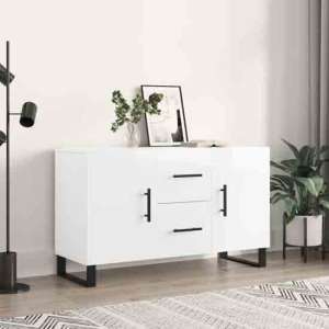 Avalon High Gloss Sideboard With 2 Doors 2 Drawers In White - UK