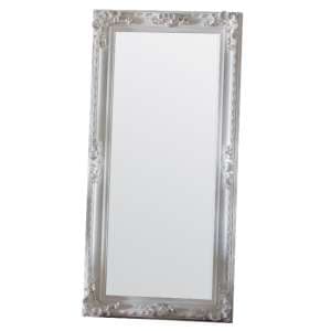 Avalon Wooden Leaner Floor Mirror In White - UK