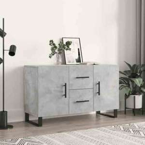 Avalon Wooden Sideboard With 2 Doors 2 Drawers In Concrete Grey - UK