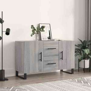 Avalon Wooden Sideboard With 2 Doors 2 Drawers In Grey Sonoma - UK