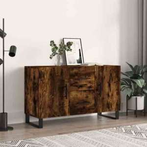 Avalon Wooden Sideboard With 2 Doors 2 Drawers In Smoked Oak - UK