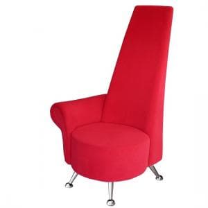 Avalon Right Handed Mini Potenza Chair In Red With Chrome Legs