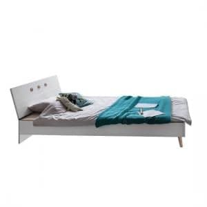 Avira Wooden Single Bed In Alpine White And Oak