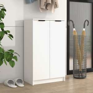 Avory Shoe Storage Cabinet With 2 Doors In White
