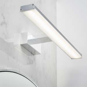 Axis Frosted Plastic Wall Light In Chrome - UK