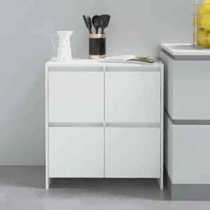 Axton Wooden Storage Cabinet With 4 Doors In White - UK