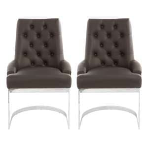 Azaltro Black Faux Leather Dining Chairs In Pair
