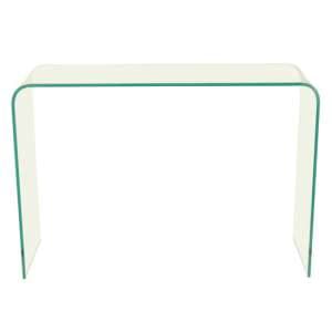 Azure Curved Glass Console Table In Clear