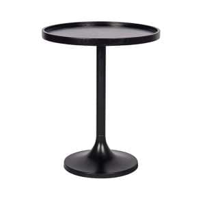 Babette Metal Lamp Table Round In Black - UK