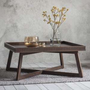 Bahia Square Wooden Coffee Table In Brown