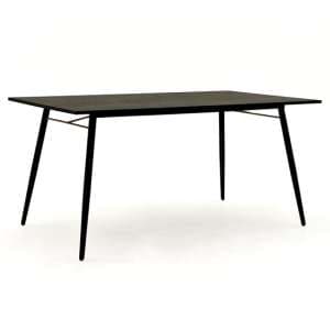 Baiona Wooden Dining Table Large In Black Oak - UK