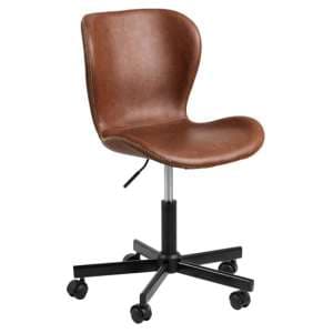 Baldwin PU Leather Home And Office Chair In Brown - UK
