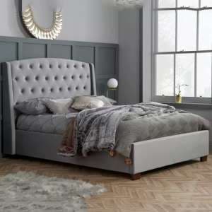 Balmorals Fabric Double Bed In Grey - UK