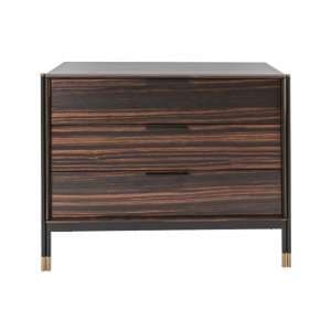 Balta Wooden Chest Of 3 Drawers In Ebony - UK