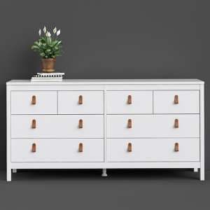 Barcila Large Chest Of Drawers In White With 8 Drawers - UK